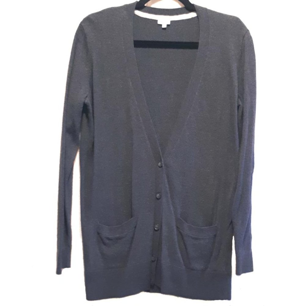 "Kismet" cardigan, charcoal, sz Lg.